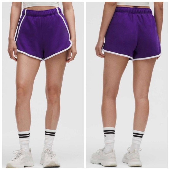 Lululemon Pants - Lululemon Scuba Mid-Rise Oversized Short 3" Trim College Purple XL LW7DGKS NWT